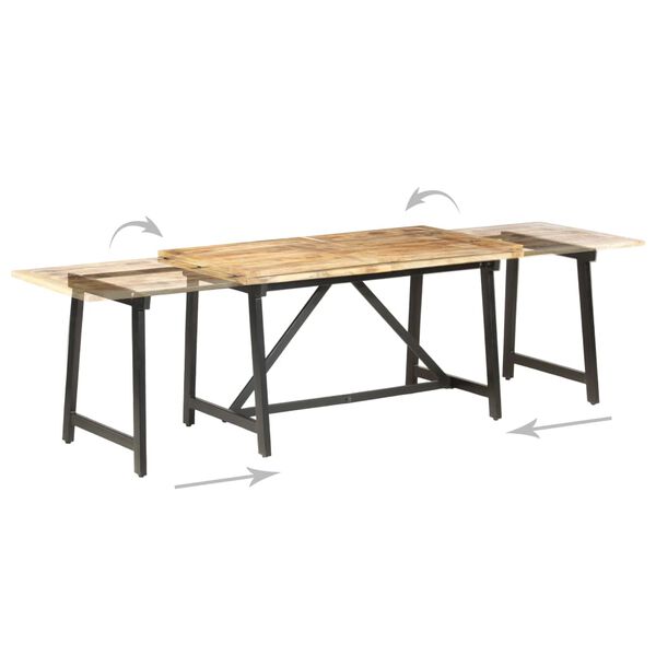 vidaXL Tavolo da Pranzo Estensibile 280x80x75 cm Legno Massello Mango