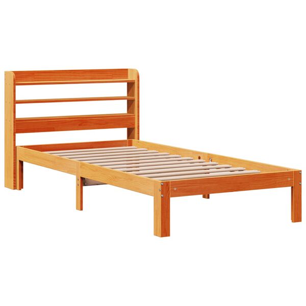 vidaXL Letto senza Materasso Marrone Cera 75x190 cm in Legno di Pino