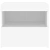 vidaXL Comodino con Luci LED Bianco 50x40x45 cm