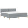 vidaXL Letto a Sorgente LED Grigio chiaro 180 x 200 cm Tessuto