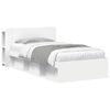 vidaXL Telaio del letto con storage con testiera Bianco 90 x 200 cm