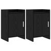 vidaXL Comodini 2 pcs Rovere Nero 40 x 30 x 60 cm Legno ingegnerizzato