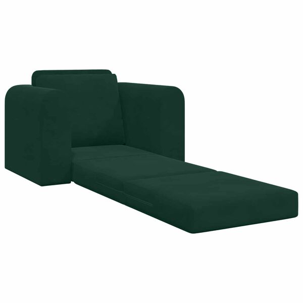 vidaXL Divano letto Verde Scuro 98 x 71 x 83 cm Velluto
