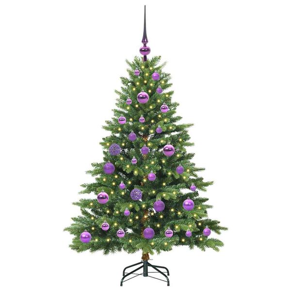 vidaXL Albero di Natale artificiale con 150 LED Verde 120 cm PE e PVC