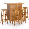 vidaXL Set da Bar per Giardino 5 pz in Legno Massello di Acacia