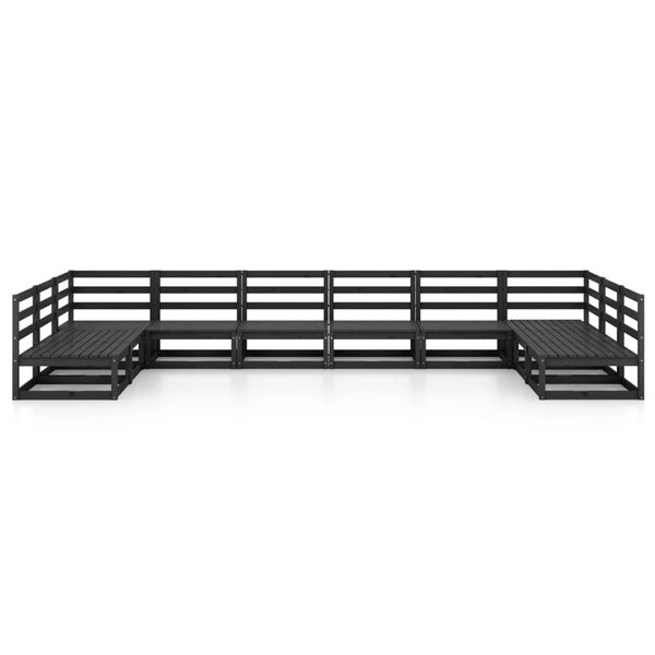 vidaXL Set Divani da Giardino 10 pz in Legno Massello di Pino