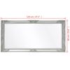 vidaXL Specchio da Parete Stile Barocco 120x60 cm Argento