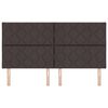 vidaXL Testiera in Tessuto con testiera Marrone scuro 180 cm Tessuto