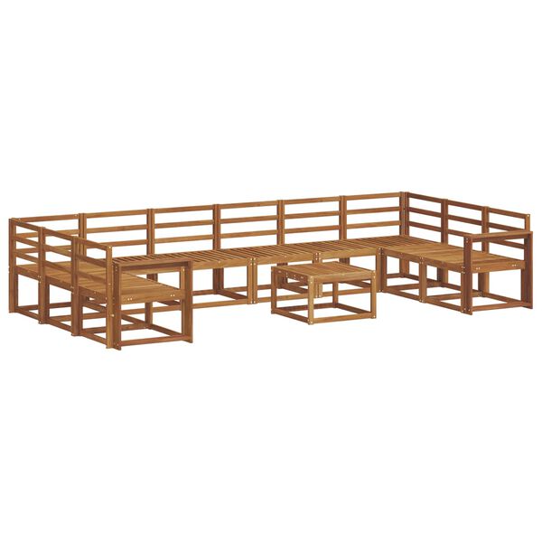vidaXL Set di divani da esterno 11 pcs Naturale
