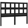 vidaXL Testiera per Letto Nera 125,5x4x100cm in Legno Massello di Pino