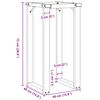 vidaXL Telaio Gambe a O per Tavolo da Pranzo 40x40x73 cm in Acciaio