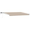 vidaXL Cornice per Tenda Manuale con LED Beige e Bianco 4,5 &times; 3 m