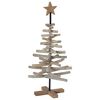 vidaXL Albero di Natale Marrone 90 cm Legno di teak massello