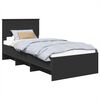 vidaXL Struttura del letto Nero 80 x 200 cm Legno ingegnerizzato