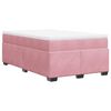 vidaXL Giroletto a Molle con Materasso Rosa 120x190 cm in Velluto