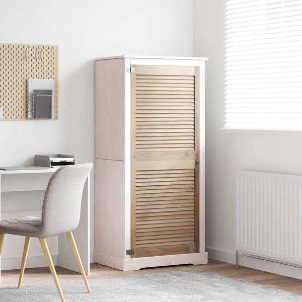 vidaXL Porta per Armadio Naturale 140,5 x 2,1 x 59,5 cm Pino massello