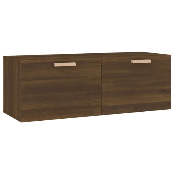 vidaXL Mobile Pensile Rovere Marrone 100x36,5x35 cm Legno Multistrato