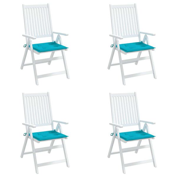 vidaXL Cuscini per Sedia 5 pz Turchese 50x50x4 cm in Tessuto