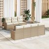 vidaXL Set Divano da Giardino 8 pcs Beige e Crema polyrattan