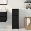 vidaXL Mobile da Bagno Rovere Nero 30 x 30 x 95 cm Legno multistrato