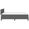 vidaXL Letto a molle con materasso Grigio scuro 140 x 190 cm Tessuto