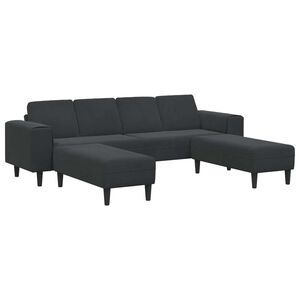 vidaXL Divano per Soggiorno 3 pz Nero