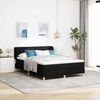 vidaXL Letto a molle con materasso Nero 140 x 200 cm Tessuto