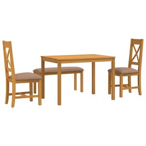 vidaXL Set da pranzo 4 pz Grigio Legno di Quercia Massello