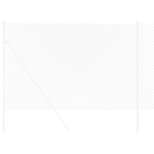 vidaXL Recinzione a rete metallica Argento 10 x 1,6 m Acciaio zincato