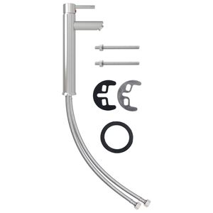 vidaXL Rubinetto Miscelatore da Bagno Argento 12x30 cm