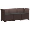 vidaXL Divano da giardino 3 posti con cuscini in look rattan PP