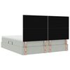 vidaXL Letto con contenitore e materasso Grigio chiaro 160 x 200 cm