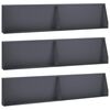 vidaXL Muro di contenimento 6 pz 100 x 12 x 50 cm Acciaio Antracite