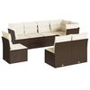 vidaXL Set Divani da Giardino 8 pz con Cuscini Marrone in Polyrattan