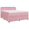 vidaXL Letto box spring con materasso Rosa 180 x 200 cm Velluto