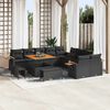 vidaXL Set Divano da Giardino con cuscino 13 pcs Nero