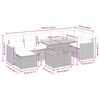 vidaXL Set Divano da Giardino 8pz con Cuscini Grigio Polyrattan Acacia