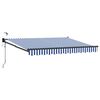 vidaXL Tettuccio Elettrico Retrattile Blu e Bianco 2,5 x 2 m