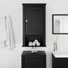 vidaXL Mobile da Bagno a Muro BERG Nero 40x27x71,5 cm Massello Pino