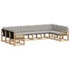 vidaXL Set di divani da esterno 10 pz Bianco e Grigio Chiaro