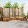vidaXL Set divani 8 pcs Naturale Legno di Acacia Massello