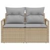 vidaXL Divano da giardino con cuscino 120 x 62 x 69 cm. polyrattan