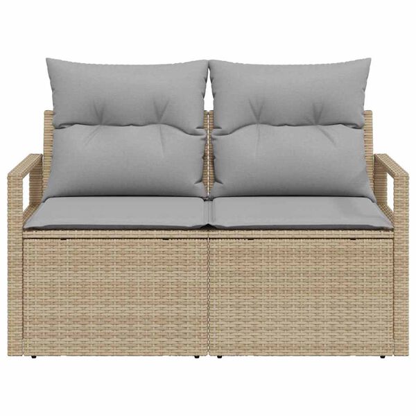 vidaXL Divano da giardino con cuscino 120 x 62 x 69 cm. polyrattan