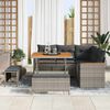 vidaXL Set Divano da Giardino 8 pcs Grigio polyrattan