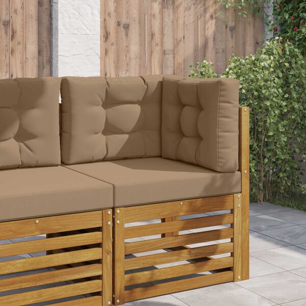 vidaXL Cuscino per divano da esterno 3 pcs Talpa Poliestere