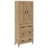vidaXL Credenza 2 pz Rovere artigianale 69,5 x 34 x 180 cm