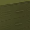 vidaXL Cassettiera Verde Oliva 80x35x101,5 cm in Acciaio