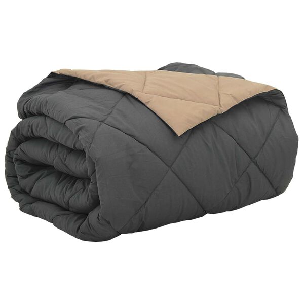 vidaXL Duvet Estivo Antracite e Talpa 220 x 240 cm Microfibra