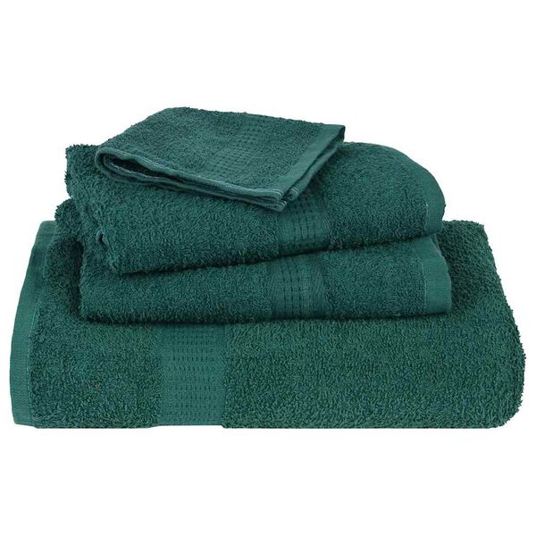 vidaXL Asciugamani da Bagno 2 pz Verde 100x150cm 360g/m&sup2; 100% Cotone