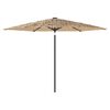 vidaXL Ombrellone Giardino con Palo in Acciaio Marrone 288x288x225 cm